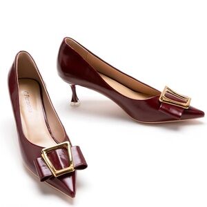 C.Paravano Women's Kitten Heel Pumps
Wedding Shoes, Pointed size 8